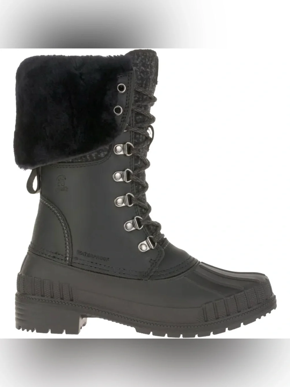 Kamik Waterproof Women's Black Winter Lace-Up Boots